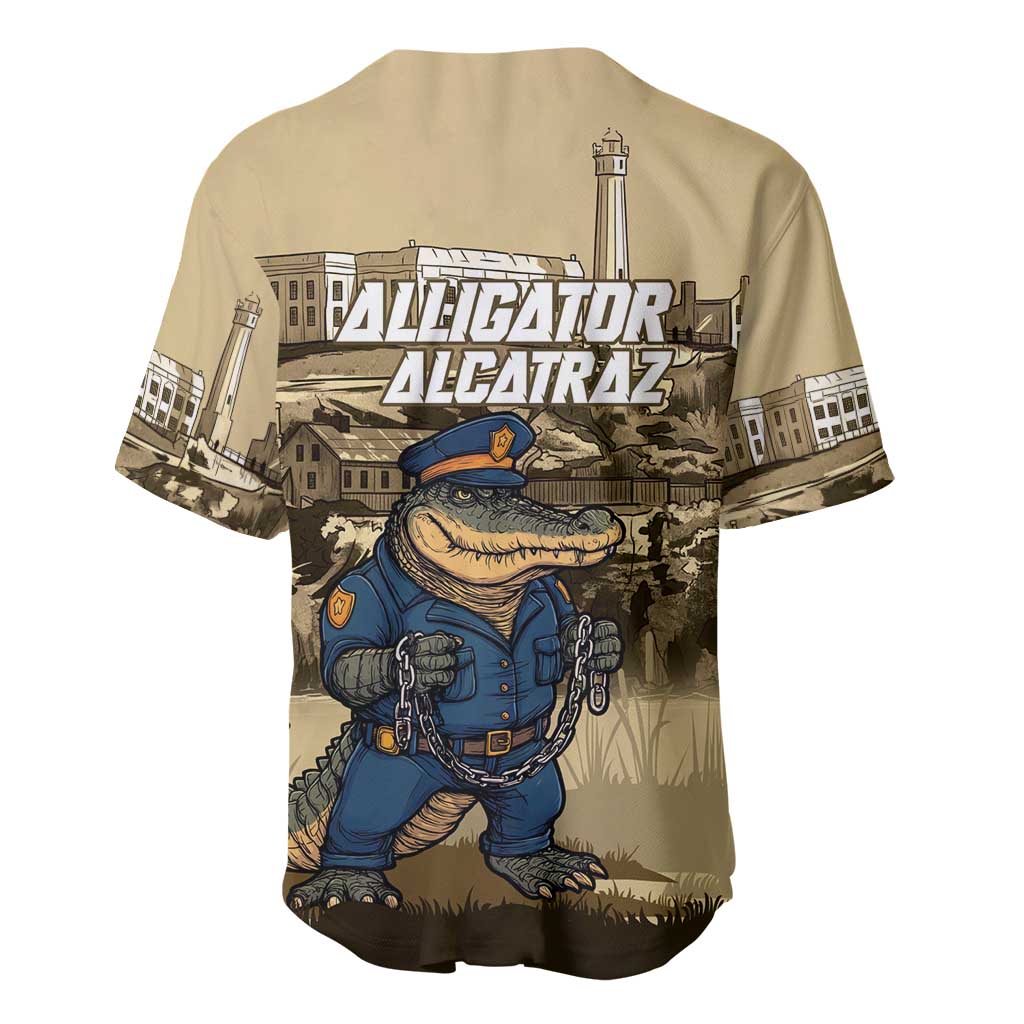 Alligator Alcatraz Baseball Jersey Police Gator Rock Penitentiary - Wonder Print Shop