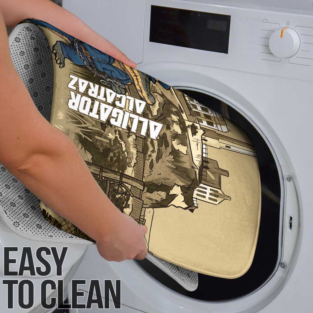 Alligator Alcatraz Bathroom Set Police Gator Rock Penitentiary - Wonder Print Shop