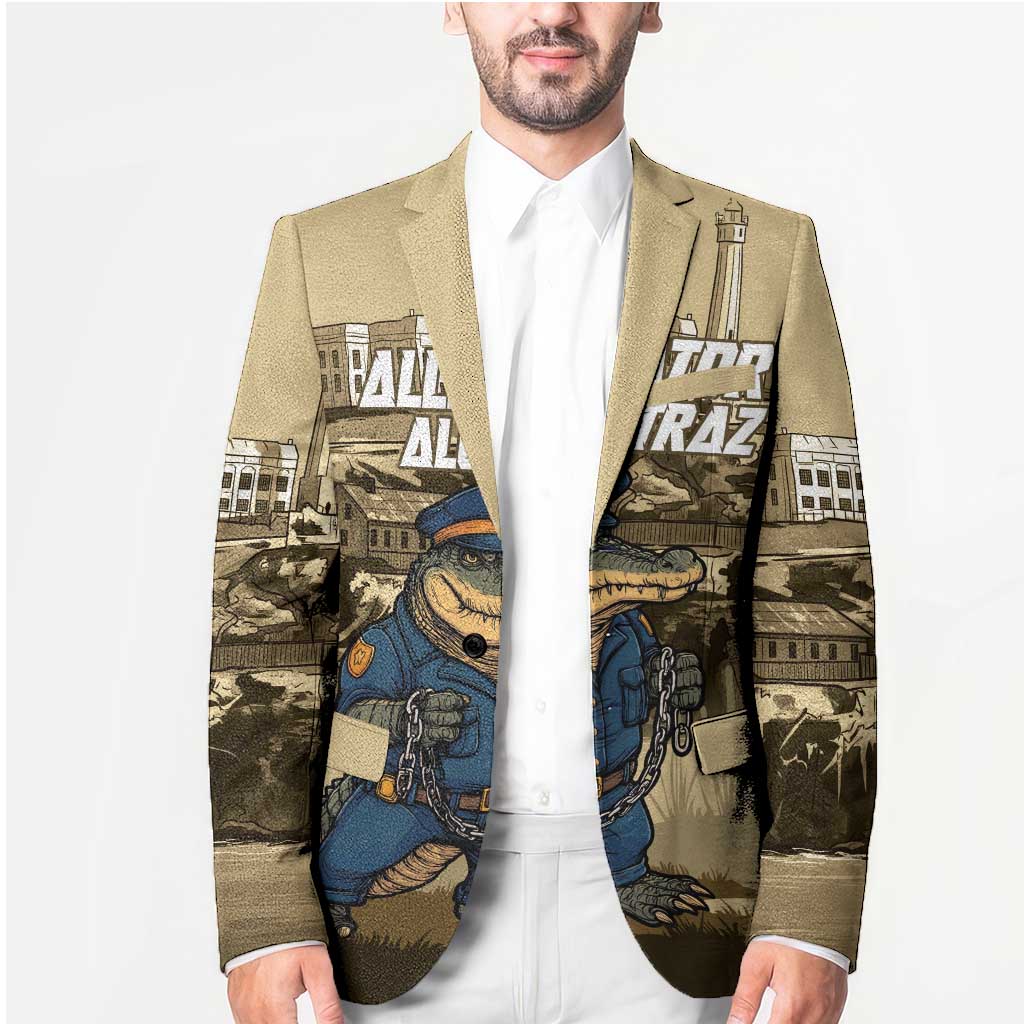 Alligator Alcatraz Blazer Police Gator Rock Penitentiary - Wonder Print Shop