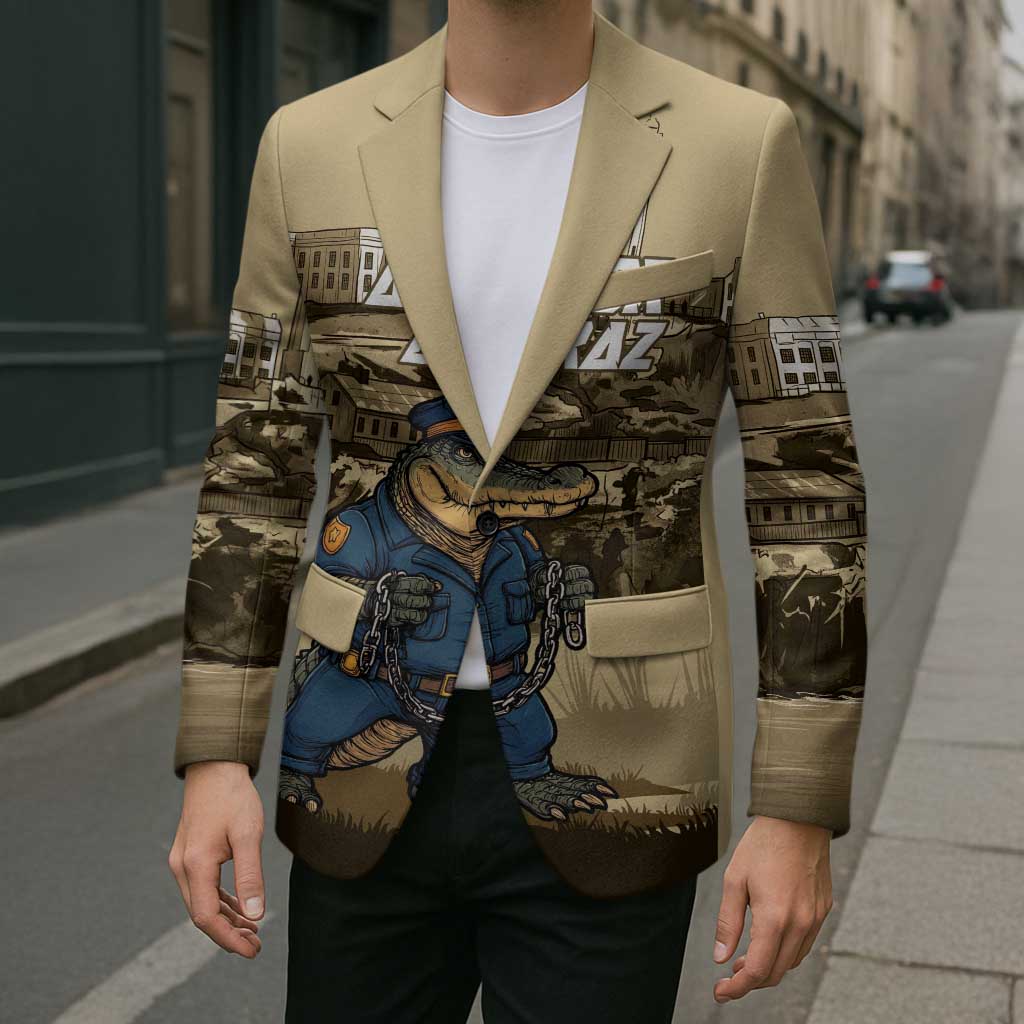 Alligator Alcatraz Blazer Police Gator Rock Penitentiary - Wonder Print Shop