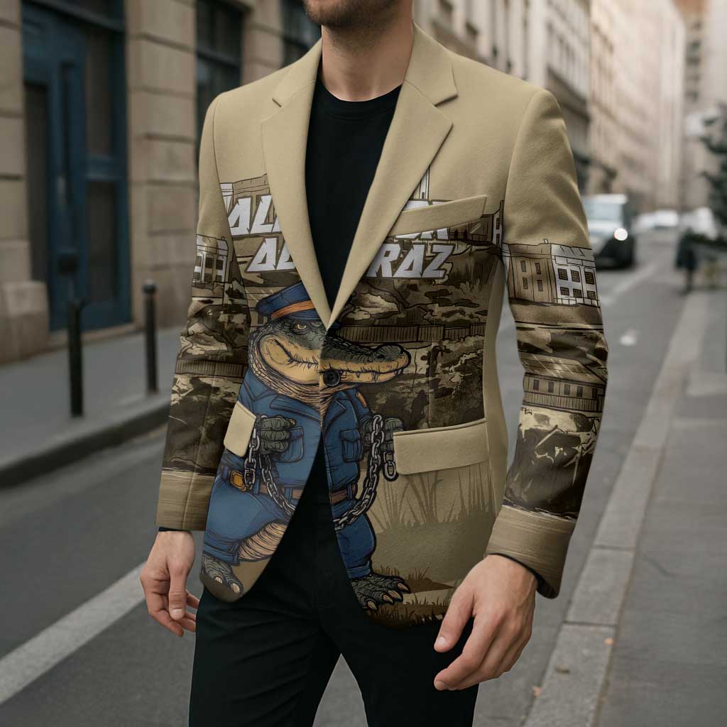 Alligator Alcatraz Blazer Police Gator Rock Penitentiary - Wonder Print Shop