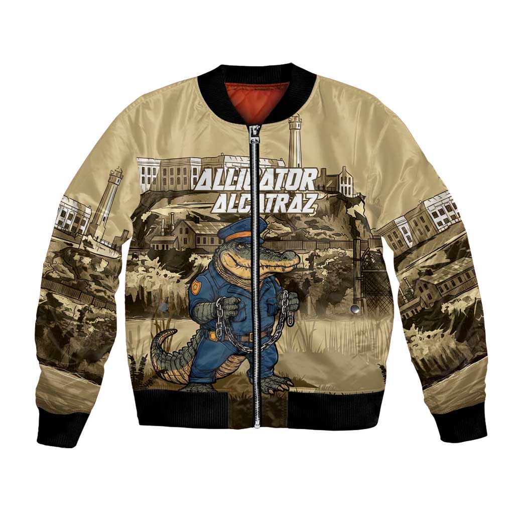 Alligator Alcatraz Bomber Jacket Police Gator Rock Penitentiary - Wonder Print Shop