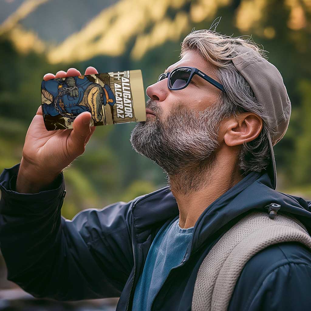 Alligator Alcatraz 4 in 1 Can Cooler Tumbler Police Gator Rock Penitentiary - Wonder Print Shop