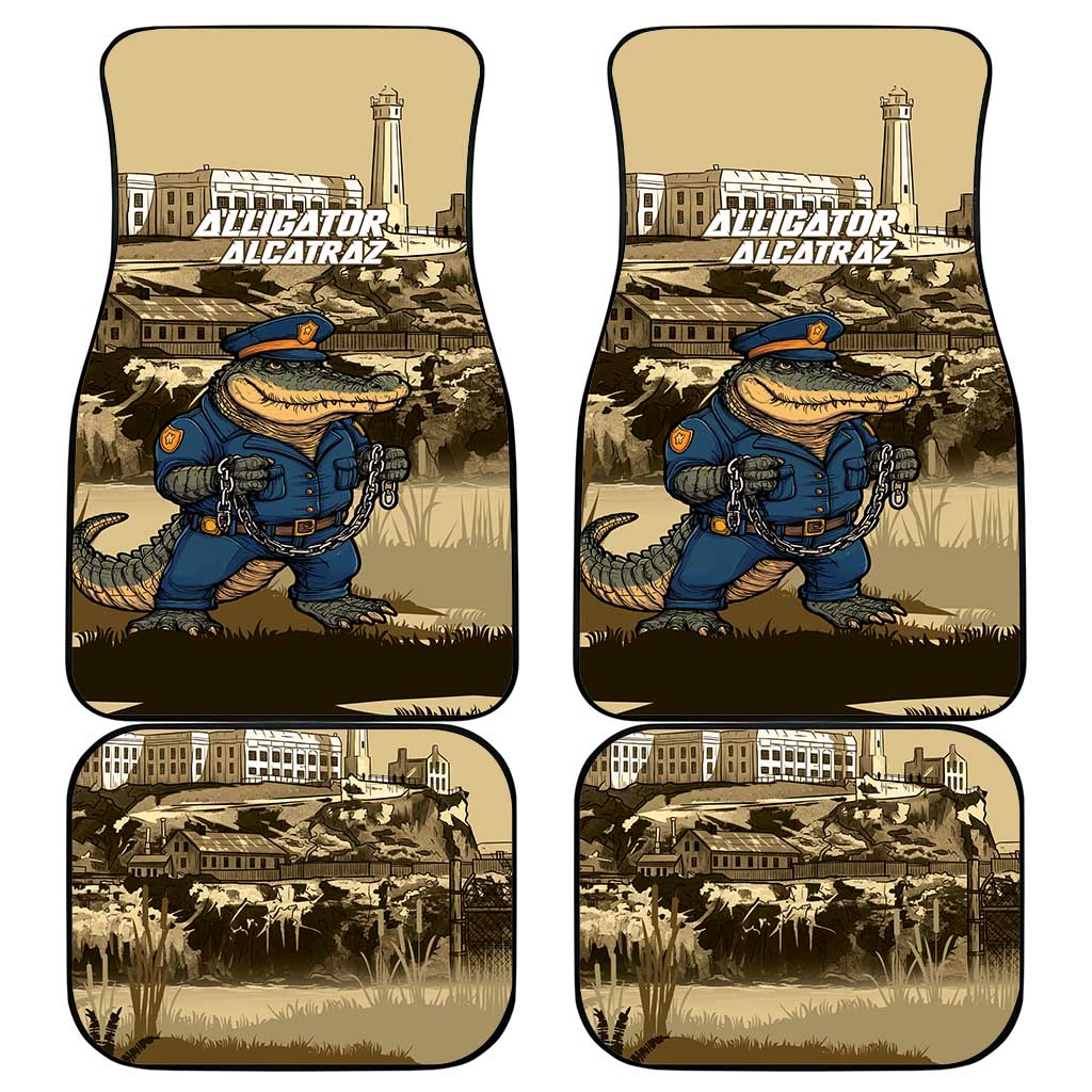 Alligator Alcatraz Car Mats Police Gator Rock Penitentiary - Wonder Print Shop