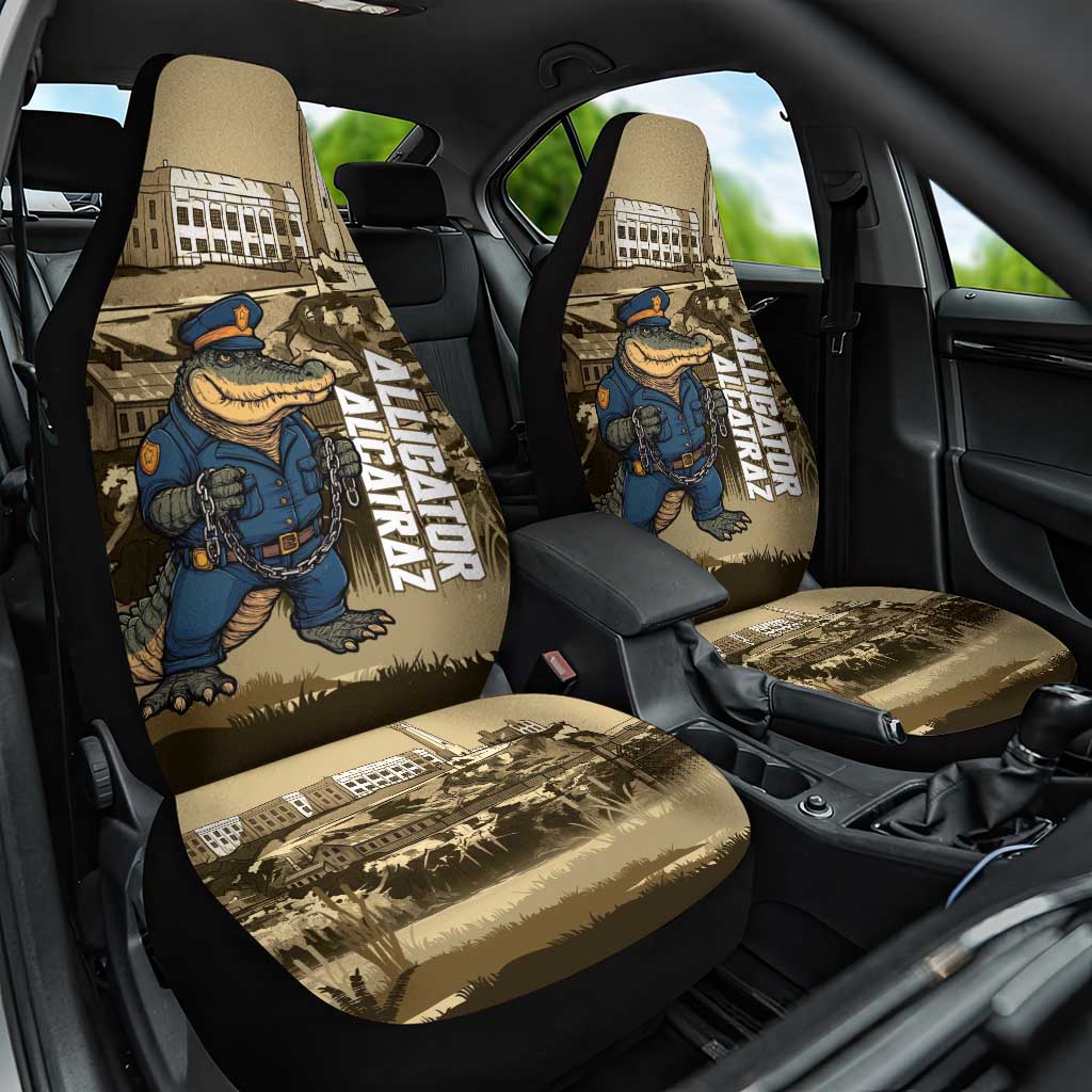 Alligator Alcatraz Car Seat Cover Police Gator Rock Penitentiary - Wonder Print Shop