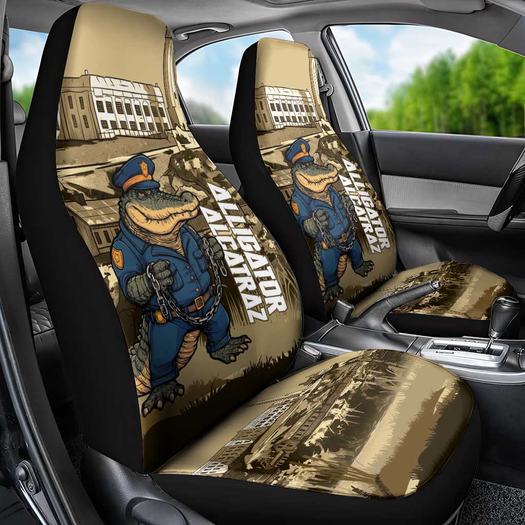 Alligator Alcatraz Car Seat Cover Police Gator Rock Penitentiary - Wonder Print Shop
