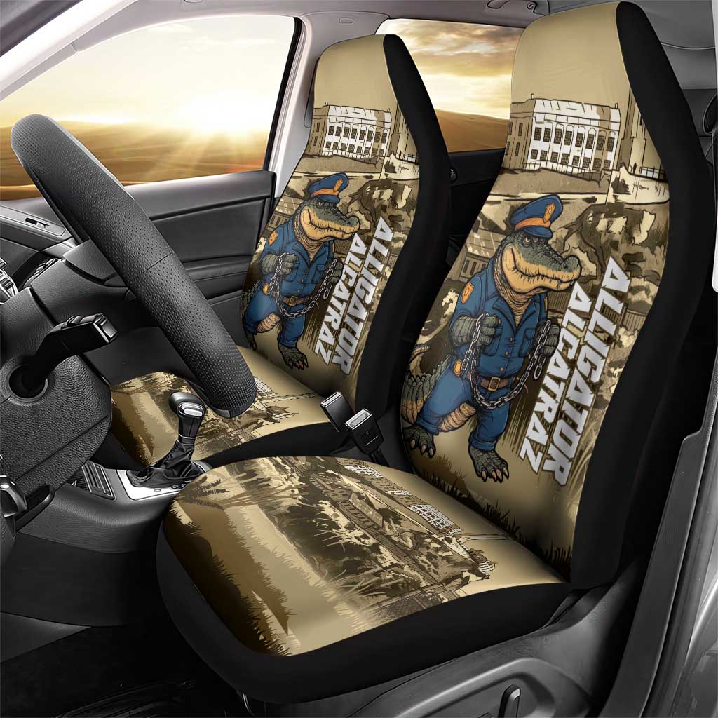 Alligator Alcatraz Car Seat Cover Police Gator Rock Penitentiary - Wonder Print Shop
