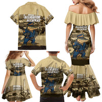 Alligator Alcatraz Family Matching Mermaid Dress and Hawaiian Shirt Police Gator Rock Penitentiary - Wonder Print Shop