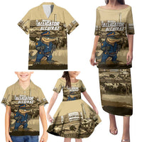 Alligator Alcatraz Family Matching Puletasi and Hawaiian Shirt Police Gator Rock Penitentiary - Wonder Print Shop