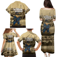 Alligator Alcatraz Family Matching Puletasi and Hawaiian Shirt Police Gator Rock Penitentiary - Wonder Print Shop
