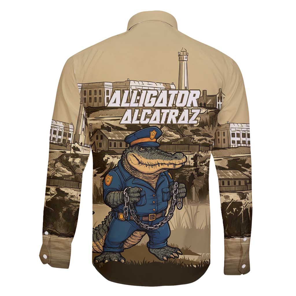 Alligator Alcatraz Family Matching Tank Maxi Dress and Hawaiian Shirt Police Gator Rock Penitentiary - Wonder Print Shop