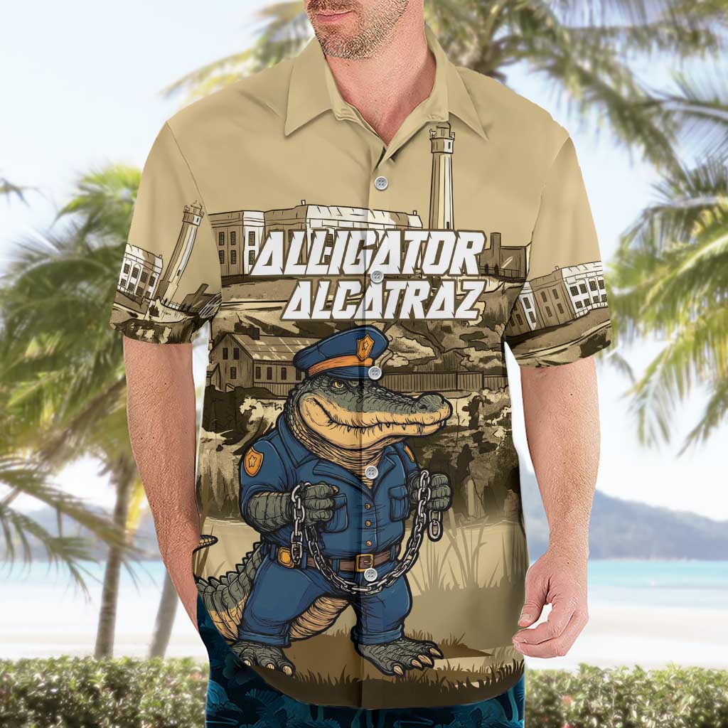 Alligator Alcatraz Hawaiian Shirt Police Gator Rock Penitentiary - Wonder Print Shop