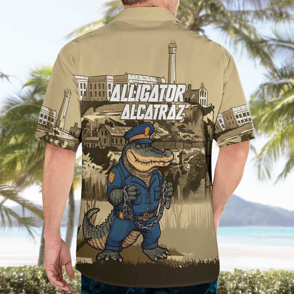 Alligator Alcatraz Hawaiian Shirt Police Gator Rock Penitentiary - Wonder Print Shop