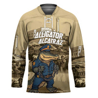 Alligator Alcatraz Hockey Jersey Police Gator Rock Penitentiary - Wonder Print Shop
