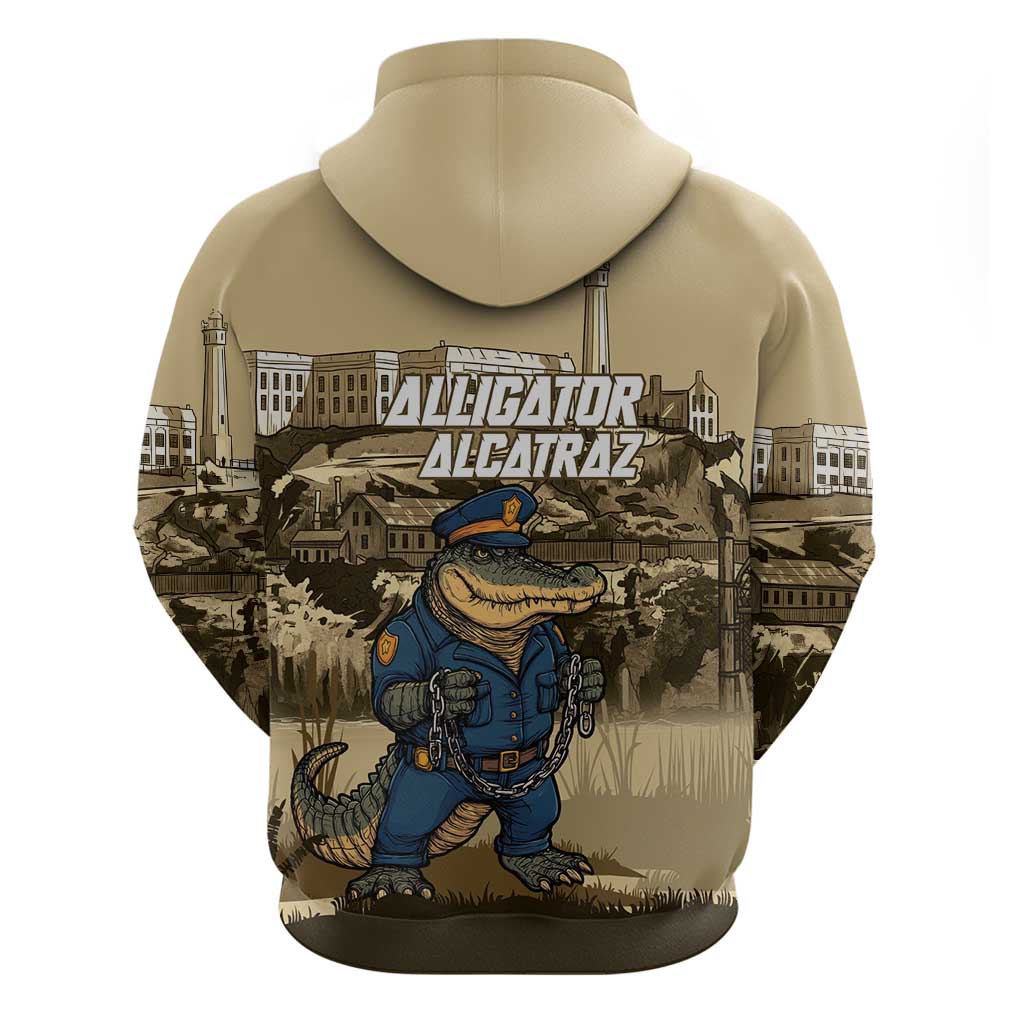 Alligator Alcatraz Hoodie Police Gator Rock Penitentiary - Wonder Print Shop