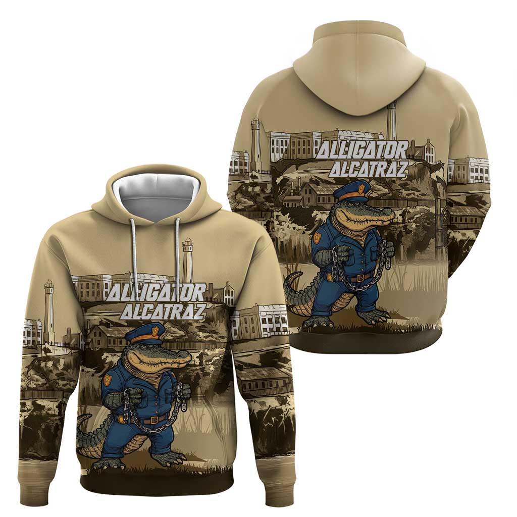 Alligator Alcatraz Hoodie Police Gator Rock Penitentiary - Wonder Print Shop