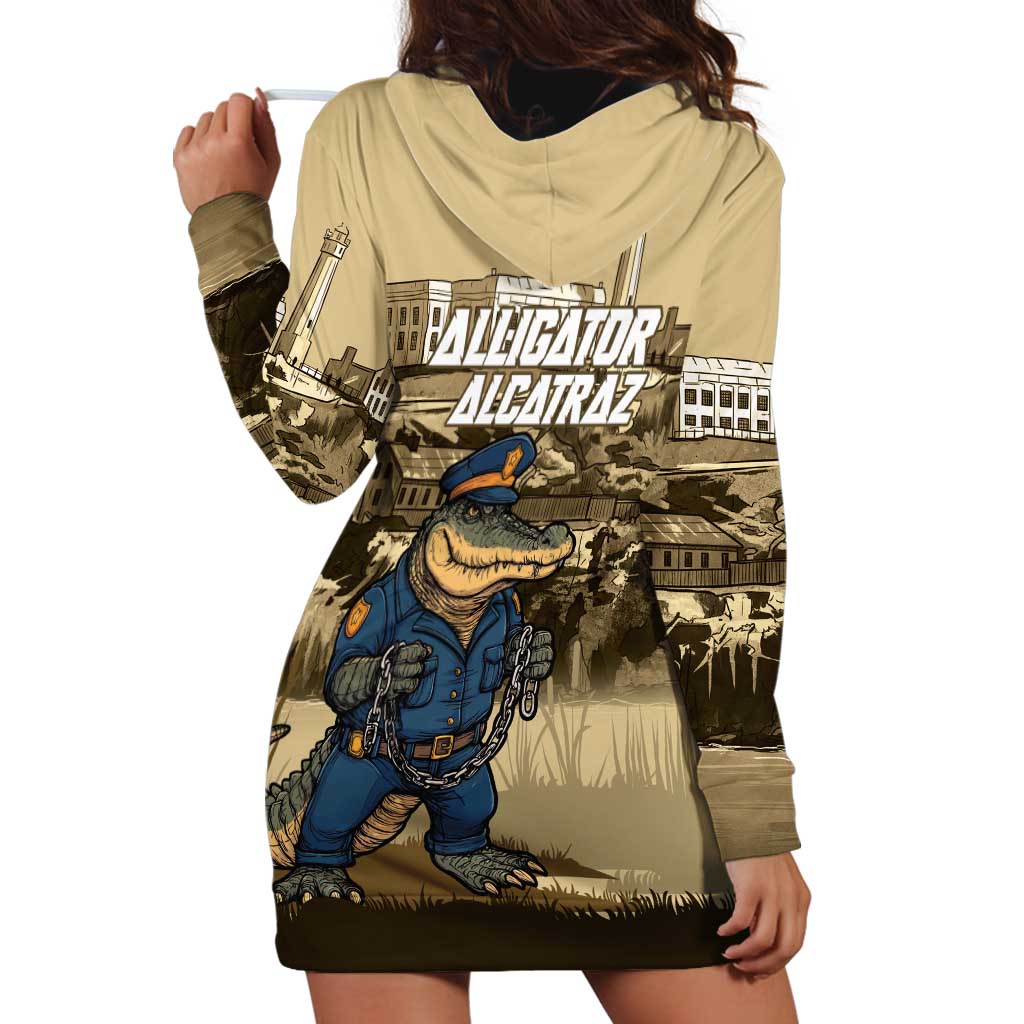 Alligator Alcatraz Hoodie Dress Police Gator Rock Penitentiary - Wonder Print Shop