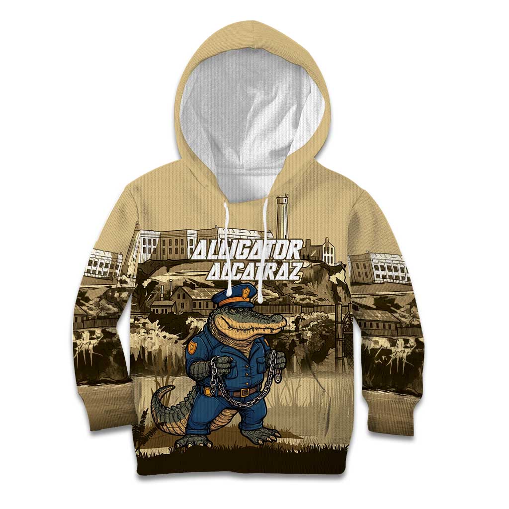 Alligator Alcatraz Kid Hoodie Police Gator Rock Penitentiary - Wonder Print Shop