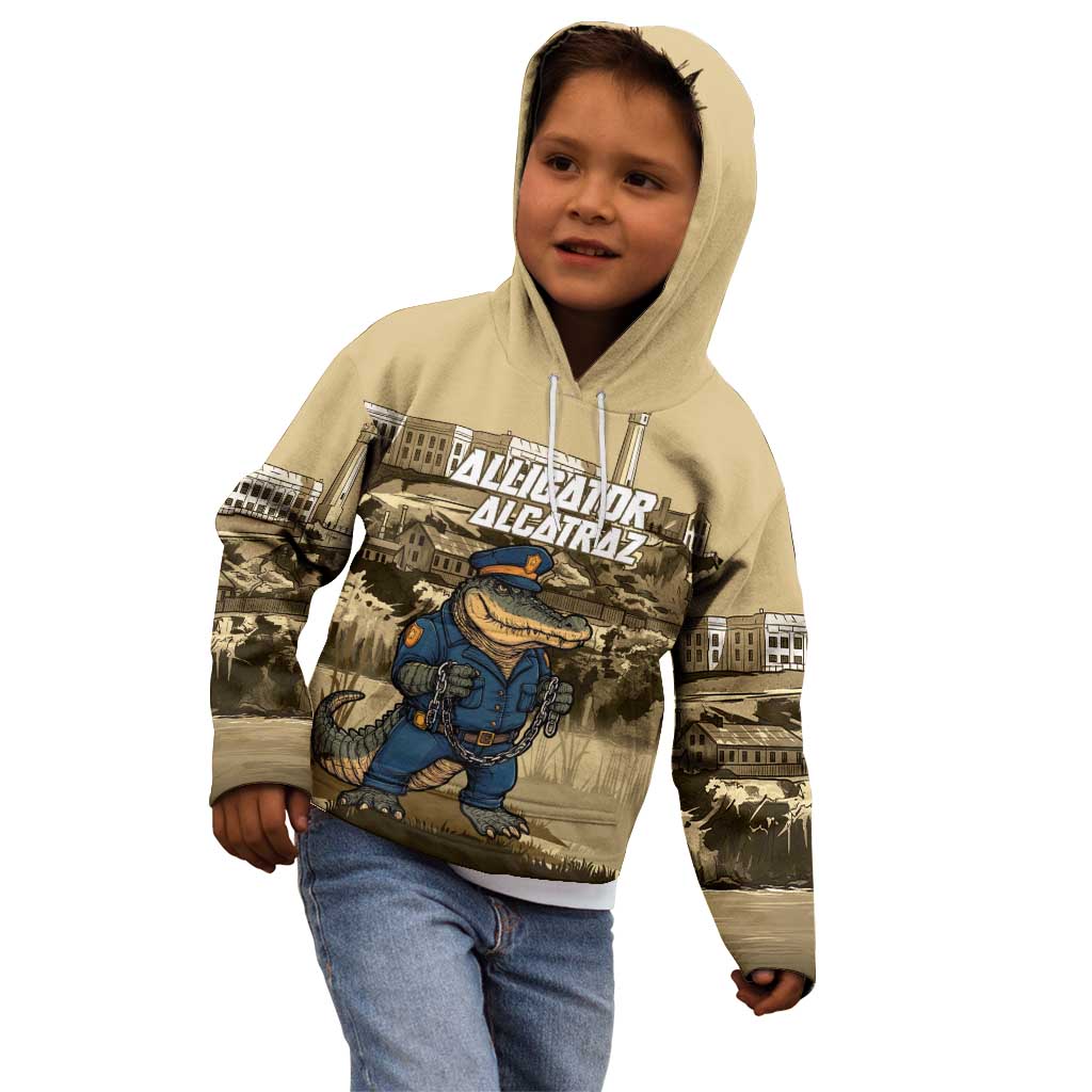 Alligator Alcatraz Kid Hoodie Police Gator Rock Penitentiary - Wonder Print Shop