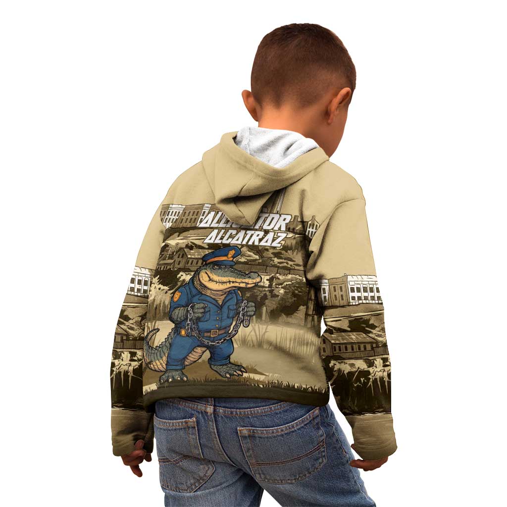 Alligator Alcatraz Kid Hoodie Police Gator Rock Penitentiary - Wonder Print Shop