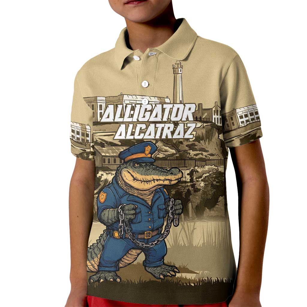 Alligator Alcatraz Kid Polo Shirt Police Gator Rock Penitentiary - Wonder Print Shop