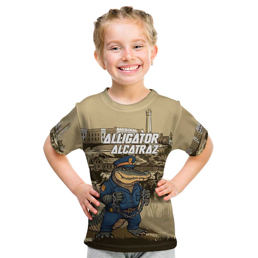 Alligator Alcatraz Kid T Shirt Police Gator Rock Penitentiary - Wonder Print Shop