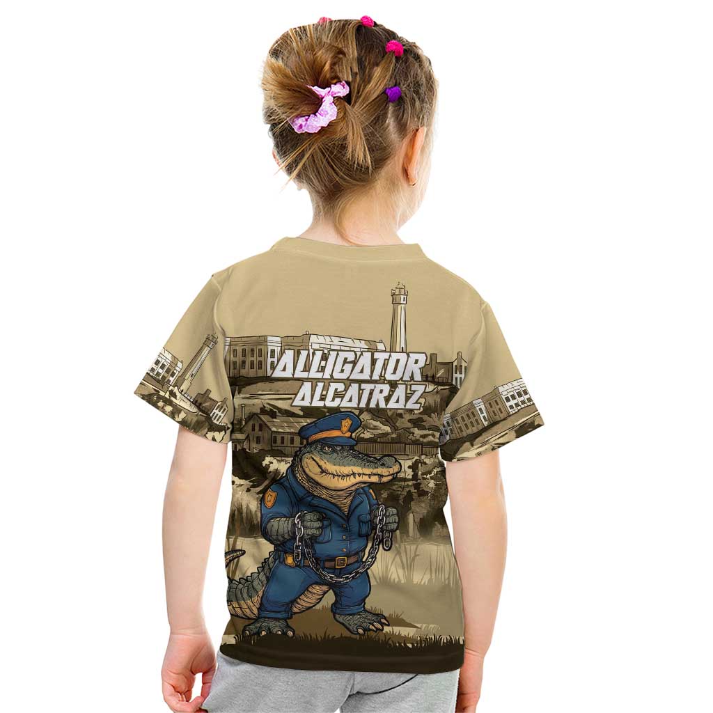Alligator Alcatraz Kid T Shirt Police Gator Rock Penitentiary - Wonder Print Shop