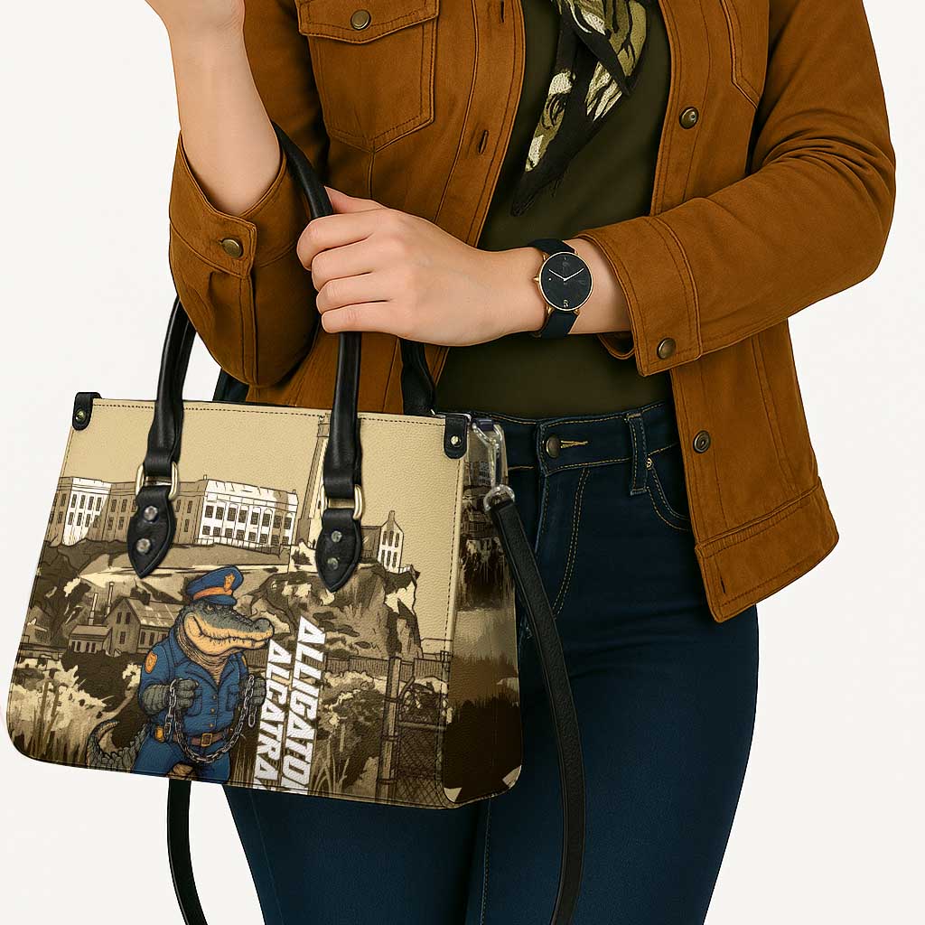 Alligator Alcatraz Leather Bag Police Gator Rock Penitentiary - Wonder Print Shop