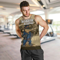 Alligator Alcatraz Men Tank Top Police Gator Rock Penitentiary - Wonder Print Shop