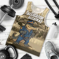 Alligator Alcatraz Men Tank Top Police Gator Rock Penitentiary - Wonder Print Shop