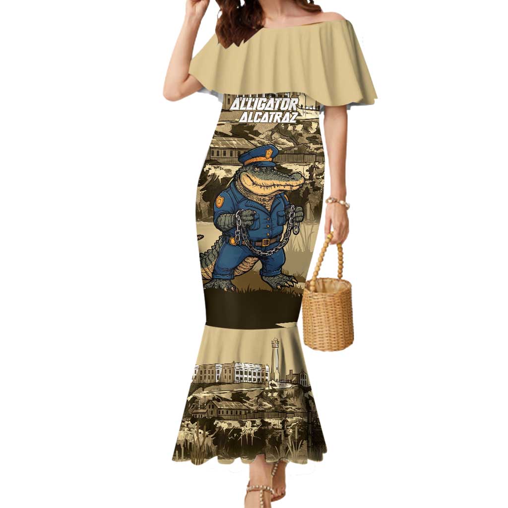 Alligator Alcatraz Mermaid Dress Police Gator Rock Penitentiary - Wonder Print Shop
