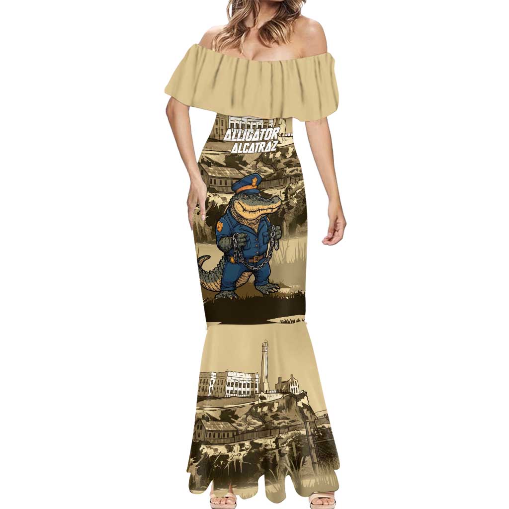 Alligator Alcatraz Mermaid Dress Police Gator Rock Penitentiary - Wonder Print Shop