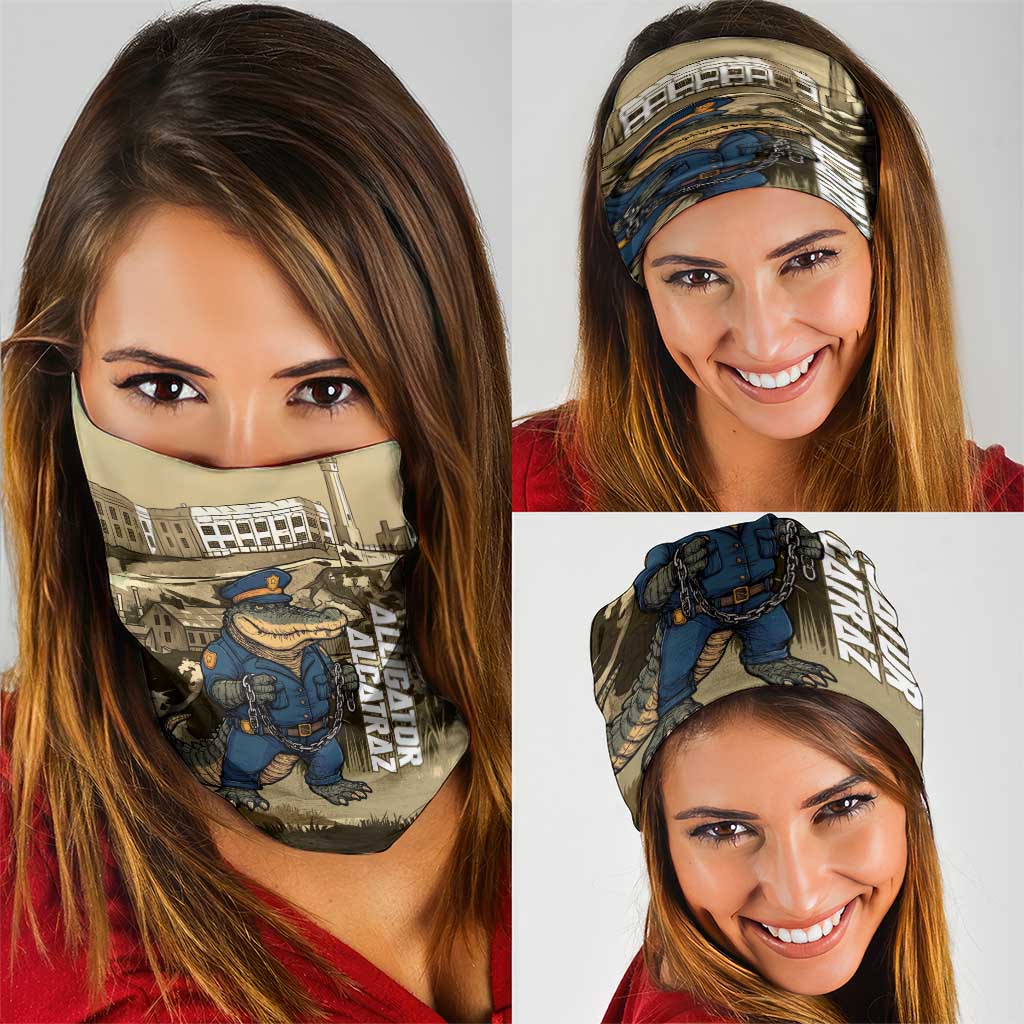 Alligator Alcatraz Neck Gaiter Police Gator Rock Penitentiary - Wonder Print Shop