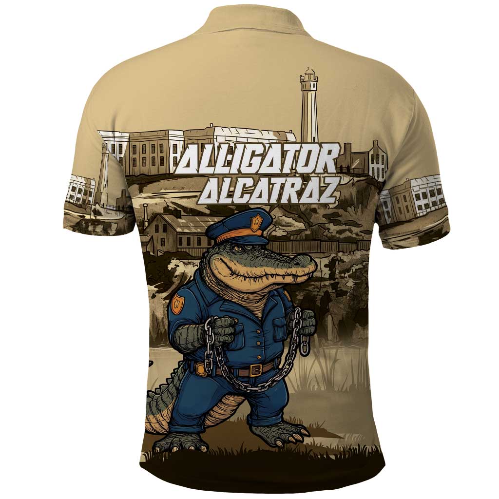Alligator Alcatraz Polo Shirt Police Gator Rock Penitentiary - Wonder Print Shop