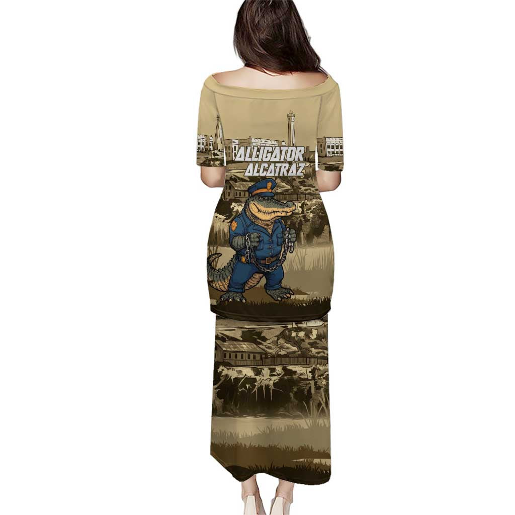 Alligator Alcatraz Puletasi Police Gator Rock Penitentiary - Wonder Print Shop