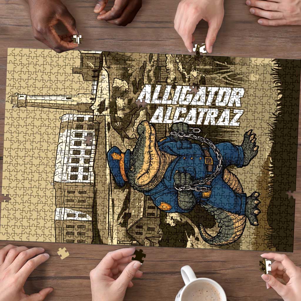 Alligator Alcatraz Puzzle Police Gator Rock Penitentiary - Wonder Print Shop