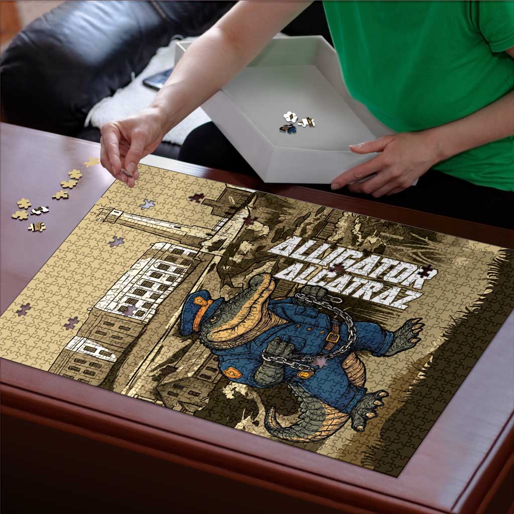 Alligator Alcatraz Puzzle Police Gator Rock Penitentiary - Wonder Print Shop