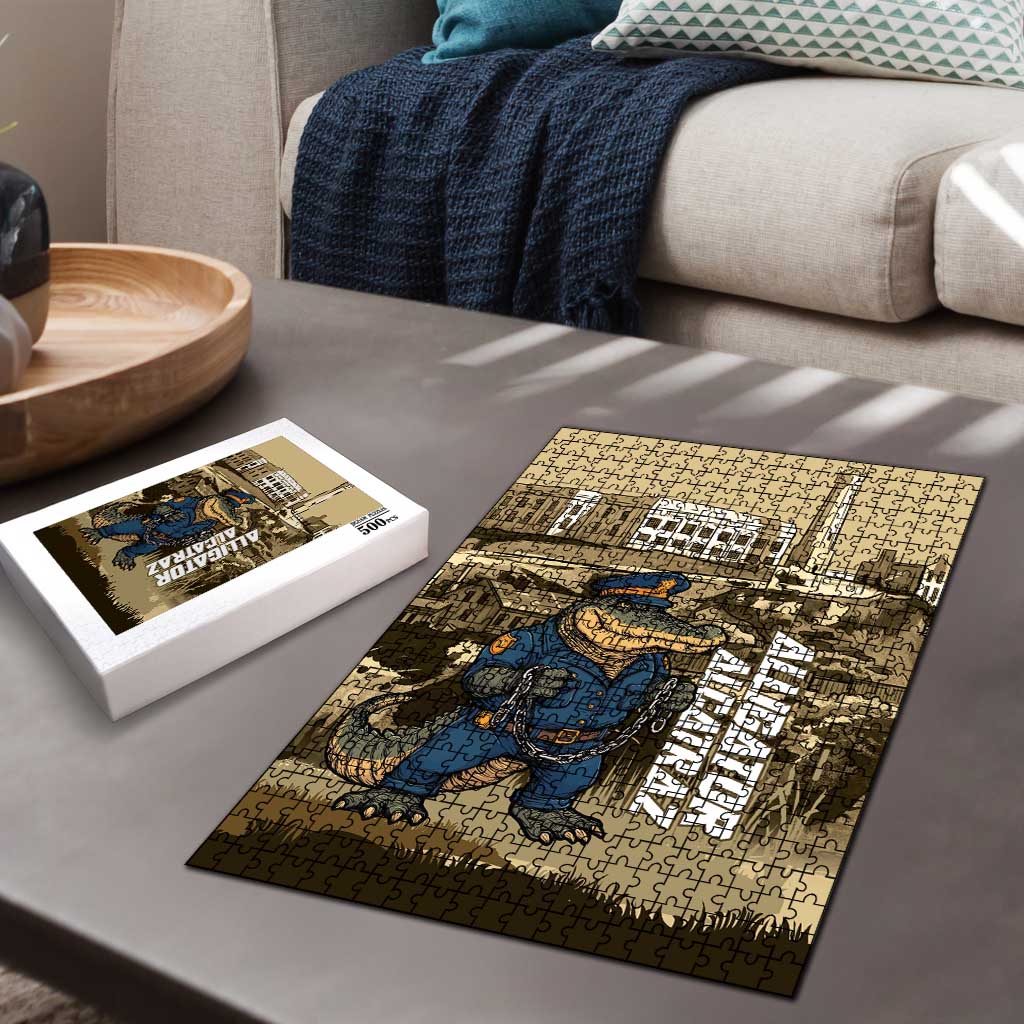 Alligator Alcatraz Puzzle Police Gator Rock Penitentiary - Wonder Print Shop