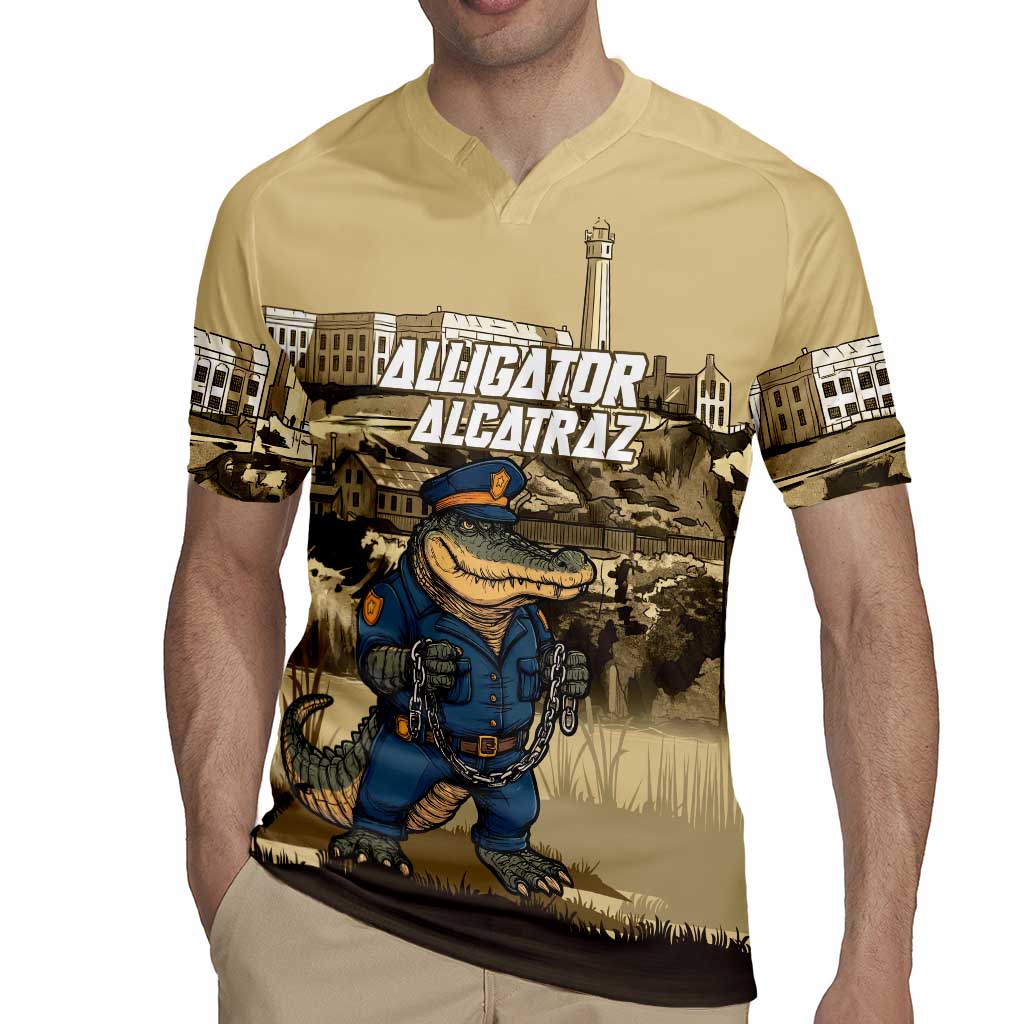 Alligator Alcatraz Rugby Jersey Police Gator Rock Penitentiary - Wonder Print Shop