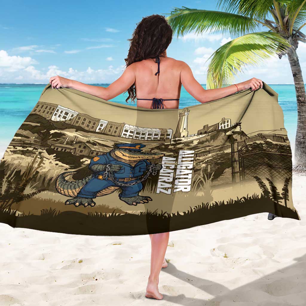 Alligator Alcatraz Sarong Police Gator Rock Penitentiary - Wonder Print Shop