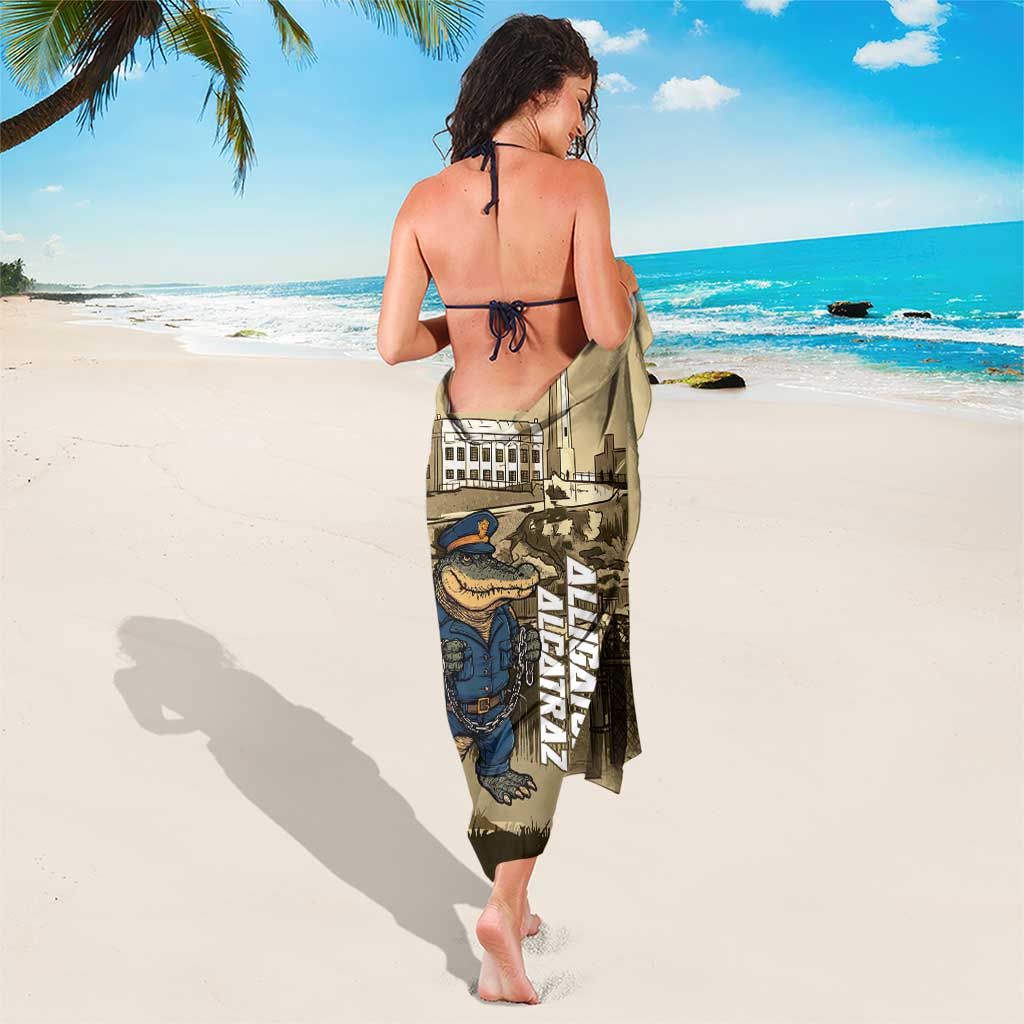 Alligator Alcatraz Sarong Police Gator Rock Penitentiary - Wonder Print Shop