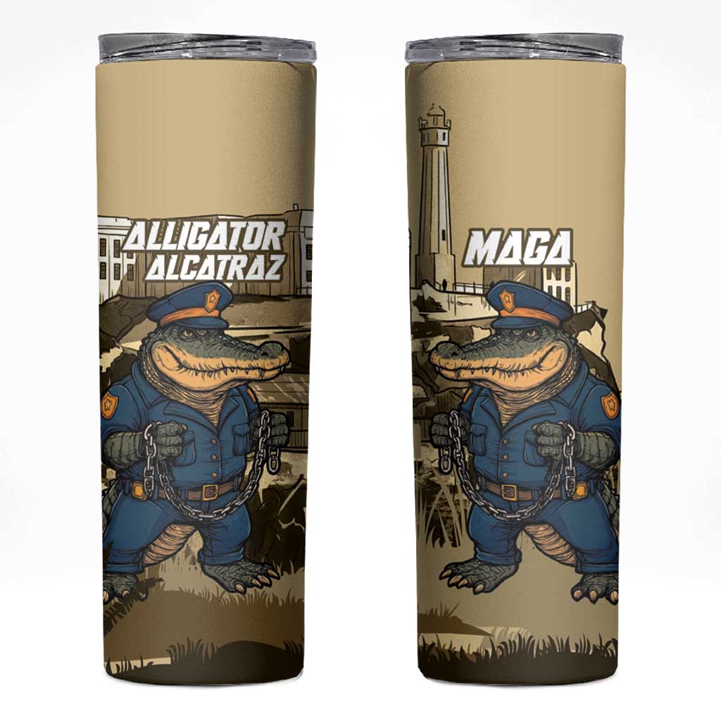Alligator Alcatraz Skinny Tumbler Police Gator Rock Penitentiary - Wonder Print Shop