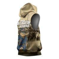 Alligator Alcatraz Sleeveless Hoodie Police Gator Rock Penitentiary - Wonder Print Shop