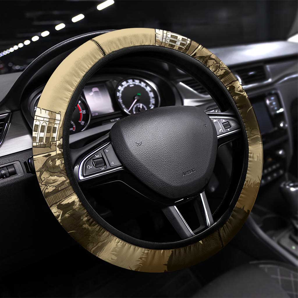 Alligator Alcatraz Steering Wheel Cover Police Gator Rock Penitentiary - Wonder Print Shop