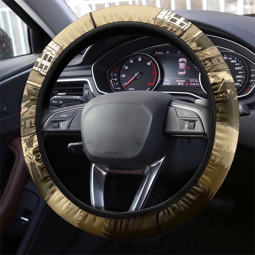 Alligator Alcatraz Steering Wheel Cover Police Gator Rock Penitentiary - Wonder Print Shop