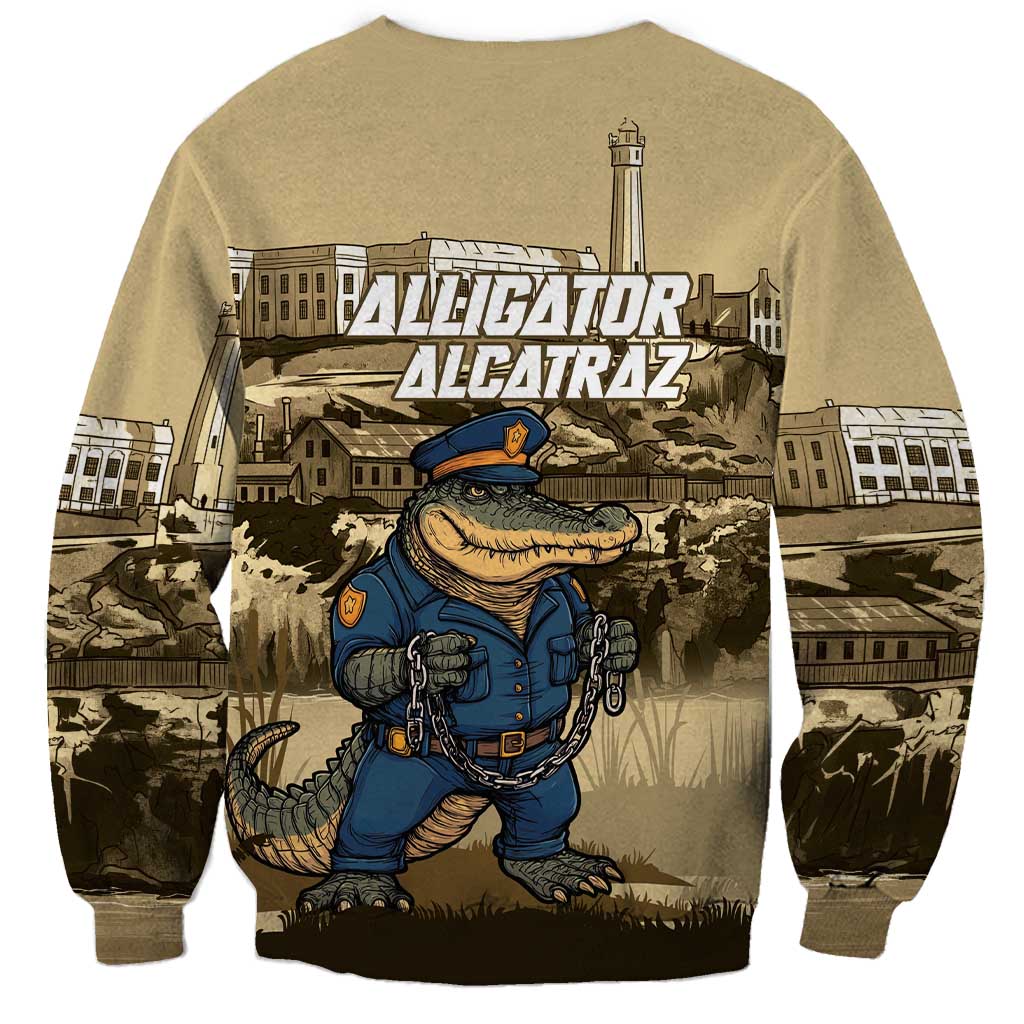 Alligator Alcatraz Sweatshirt Police Gator Rock Penitentiary - Wonder Print Shop