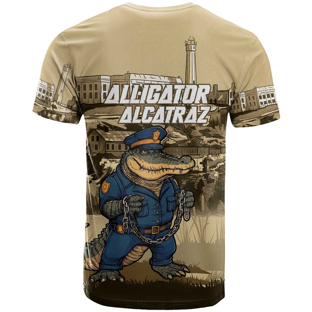 Alligator Alcatraz T Shirt Police Gator Rock Penitentiary - Wonder Print Shop