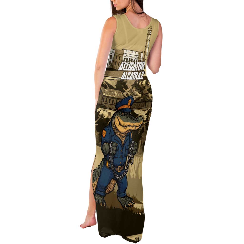 Alligator Alcatraz Tank Maxi Dress Police Gator Rock Penitentiary - Wonder Print Shop