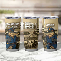 Alligator Alcatraz Tumbler Cup Police Gator Rock Penitentiary - Wonder Print Shop