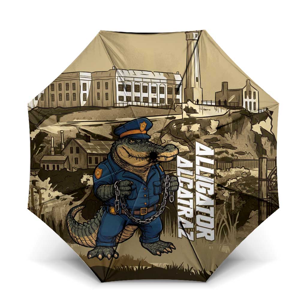 Alligator Alcatraz Umbrella Police Gator Rock Penitentiary - Wonder Print Shop